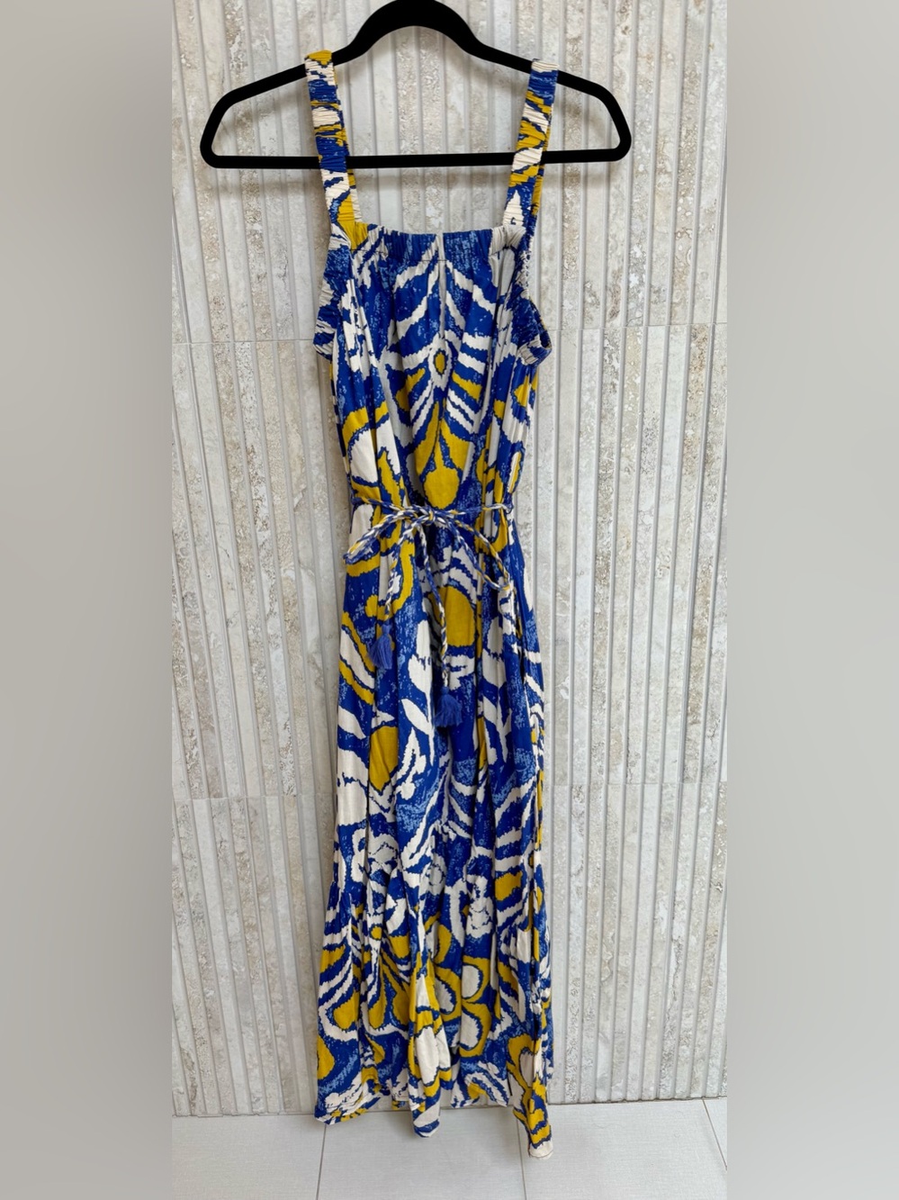 Cleobella Blue, Yellow & White Printed Maxi Dress